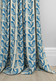 Scandi Birds, Capri - Made to Measure Curtains